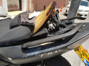  بعد احتراق دراجته - شاب من يافا يحذّر المواطنين بعدم ترك ولاعة السجائر داخل الدراجة 