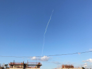   فيديو: تجربة لإطلاق صاروخ شوهدت آثاره في سماء يافا والمنطقة 