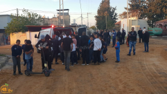  اللد: انزلاق دراجة نارية اثر تسرّب الزيوت في حي المحطة واصابة شخصين