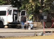  دائرة السير التابعة لوزارة المواصلات تنصب حاجزاً لفحص المركبات في يافا