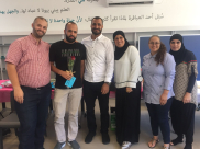 اجتماع لطاقم المعلمين والهيئة التدريسية في مدرسة يافا المستقبل عشية انتهاء العام الدراسي