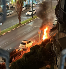 يافا: احتراق دراجة نارية في شارع ييفت ولا اصابات