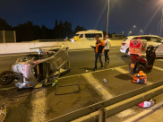  اصابة خطرة لراكب دراجة نارية بحادث طرق قرب الرملة