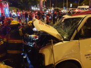 فيديو: إصابة 4 مسعفين من يافا بحادث طرق في مفرق هولتس 