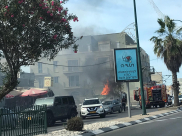 فيديو: احتراق اشجار في شارع ييفت الرئيس بيافا