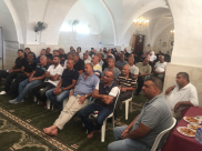  اللد: حجاج اللد يجتمعون قبل السفر الى الديار الحجازية 