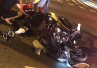  اصابة متوسطة لراكب دراجة نارية بحادث طرق شرق يافا 