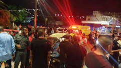  فيديو: فور حادث اطلاق النار في اللد - خروج تظاهرة منددة بجرائم العنف والقتل 