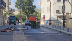 يافا: سقوط عامود كهرباء واغلاق احد الشوارع أمام حركة السير 