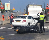  يافا: إصابة طفيفة لسائق دراجة نارية بحادث طرق 