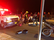  فجر اليوم - إصابة متوسطة لراكب دراجة نارية بحادث طرق شمال يافا 