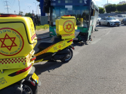  اصابة راكب دراجة نارية بحادث طرق في مفرق فولفسون