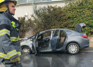  يافا: احتراق سيارة قرب مستشفى فولفسون دون اصابات