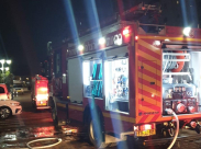 فجر اليوم - حريق داخل مبنى سكني في مدينة الرملة 