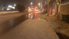 فجر اليوم - اغلاق شارع في اللد اثر تسرب كميات من الزيوت 