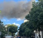 فيديو: حريق كبير داخل أحد المباني شمال مدينة يافا 