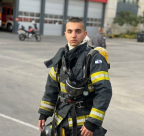   الشاب أصيل حمدي أبو قاعود أصغر اطفائي يافاوي 