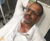  اصابة الشيخ يوسف الباز اثر انفجار قنبلة صوت في المسجد الأقصى المبارك