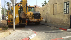  يافا: هدم وتجريف حديقة منزل بحي العجمي تحت حراسة مشددة من الشرطة