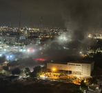 شاهد لحظة سقوط صاروخ في مدينة بات يام جنوب يافا