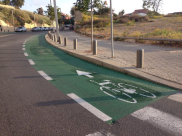  يافا: البلدية بصدد دهان مسار الدراجات الهوائية في شوارع المدينة باللون الأخضر