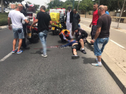 بالصور: اصابة بالغة لسائق دراجة هوائية بحادث دهس في يافا 