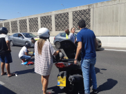 يافا:إصابة سائقة درّاجة نارية واصابة اخر عند مخرج فولفسون على الشارع السريع