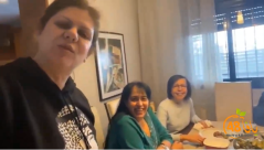 ليلة الوداع.. فيديو عفوي للراحلة شيرين ابو عاقلة مع عائلتها