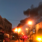 يافا فجر اليوم اندلاع حريق كبير بمحل تجاري في شارع يافت الرئيسي