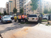 الرملة: إصابة متوسطة لسائق اصطدم بعامود وعدة مركبات في المدينة