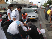 يافا:إصابة سائق دراجة بإصابات متوسطة في حادث طرق وسط شارع يافت 