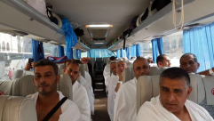  صور: حجاج اللد والرملة يغادرون المدينة المنورة إلى مكة المكرّمة لأداء مناسك الحج 