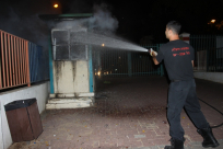 يافا: أيدي آثمة تحرق غرفة الحارس في مدرسة الثانوية الشاملة 