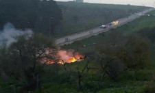 فيديو: سوريا تُسقط طائرة اف 16 اسرائيلية وصفارات انذار تدوي في شمال البلاد