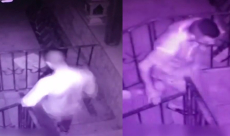  شاهد: توثيق دخول المتهم بقتل فادية قديس إلى منزلها وهروبه بعد ارتكاب الجريمة