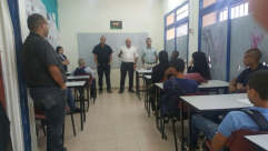 وفد من اللجنة الشعبية في اللد يزور المدارس الثانوية بالمدينة ضمن فعاليات نبذ للعنف