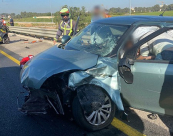  إصابة خطرة بحادث بين مركبتين على شارع 431 