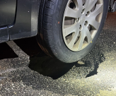   انهيار أرضي في أحد الشوارع شمال يافا 