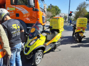 يافا: اصابة طفيفة بحادث طرق بين شاحنة ودراجة نارية