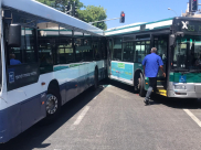 فيديو: 7 إصابات طفيفة بحادث طرق بين حافلتين بيافا 