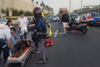  بالصور: اصابة متوسطة لراكب دراجة نارية شرق حي النزهة بيافا