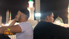   بالفيديو: الشابان مصعب أبو زيد ورمضان جربوع يرفعان الاذان بجوار الحرم النبوي 