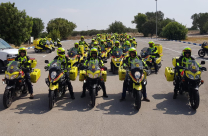 فيديو: نجمة داوود الحمراء تُنظم مسيرة لدراجات الاسعاف النارية  