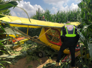 تحطم طائرة خفيفة قرب رحوفوت واصابة سائقها 