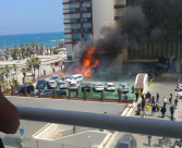 فيديو: حريق قرب أحد الفنادق في تل ابيب دون اصابات