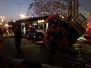 8 اصابات بحادث بين حافلة و3 مركبات في بئر السبع