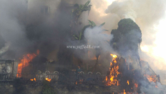 صور: اندلاع حريق كبير في حي شنير بمدينة اللد وطواقم الاطفائية تهرع للمكان