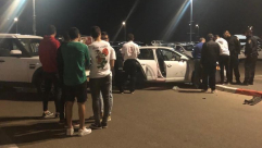  اصابة سيدة بحادث طرق بين مركبتين في مصف السيارات بميناء يافا 