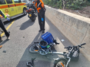 حادث طرق بين دراجتين على شارع 20 جنوب يافا 