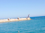 للمرة الثانية: نشطاء يرفعون العلم الفلسطيني على كاسر الأمواج في ميناء يافا